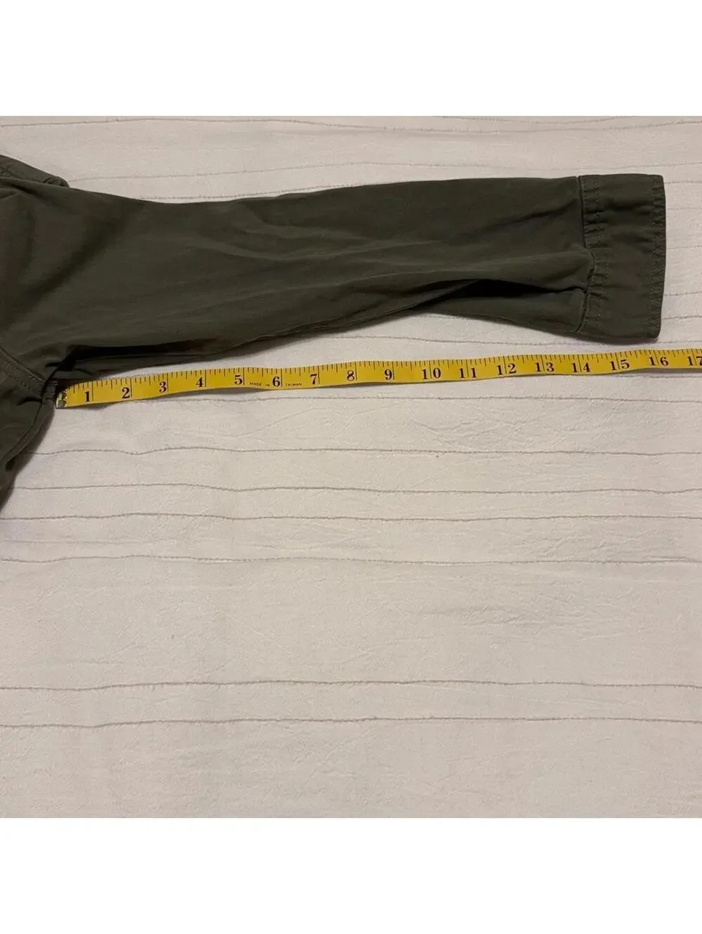 Caslon Olive Utility Jacket Women's S Nordstrom Multiple Pockets - Picture 9 of 9